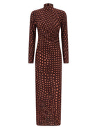 Stella McCartney Polka Dot Mesh Dress Red