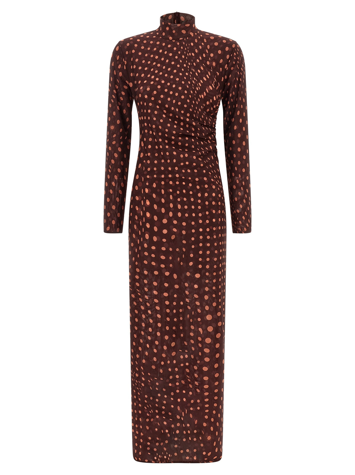 Stella McCartney Polka Dot Mesh Dress Red
