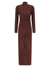 Stella McCartney Polka Dot Mesh Dress Red