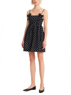 Ganni Women's Polka Dot Mini Dress Black, view 2