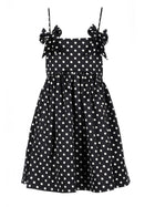 Ganni Women's Polka Dot Mini Dress Black