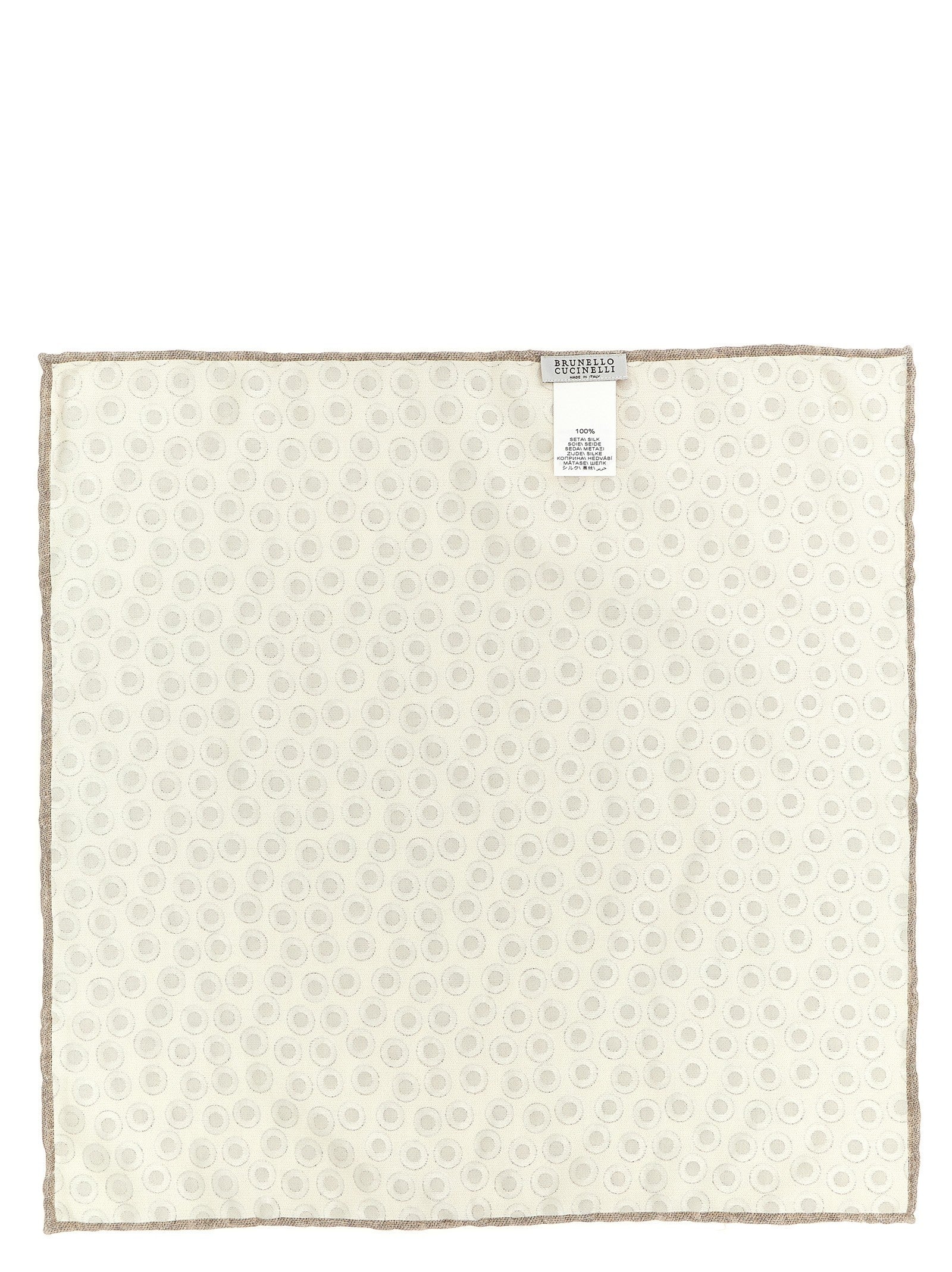 Brunello Cucinelli Polka Dot Pocket Clutch Bag Beige