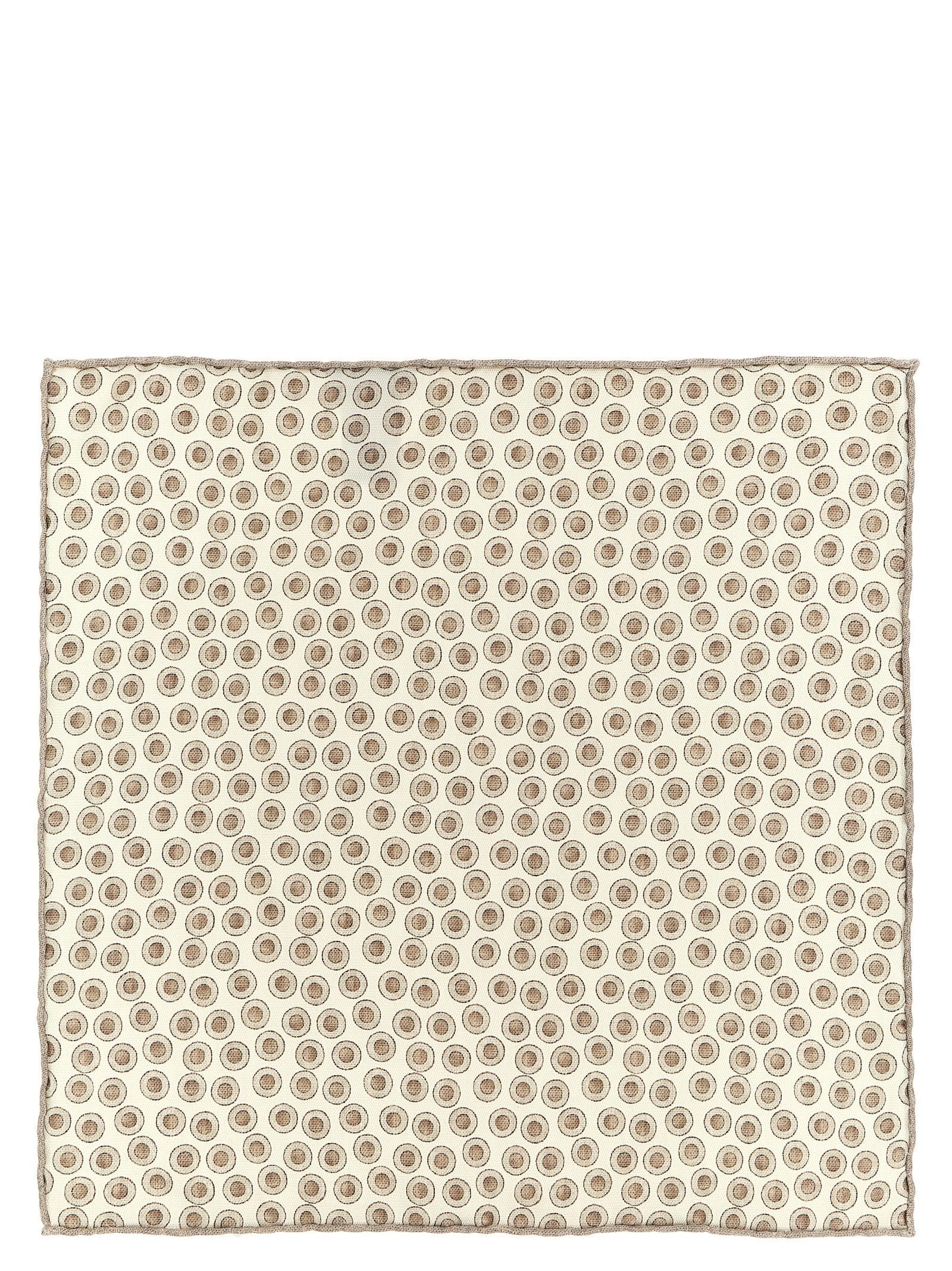 Brunello Cucinelli Polka Dot Pocket Clutch Bag Beige