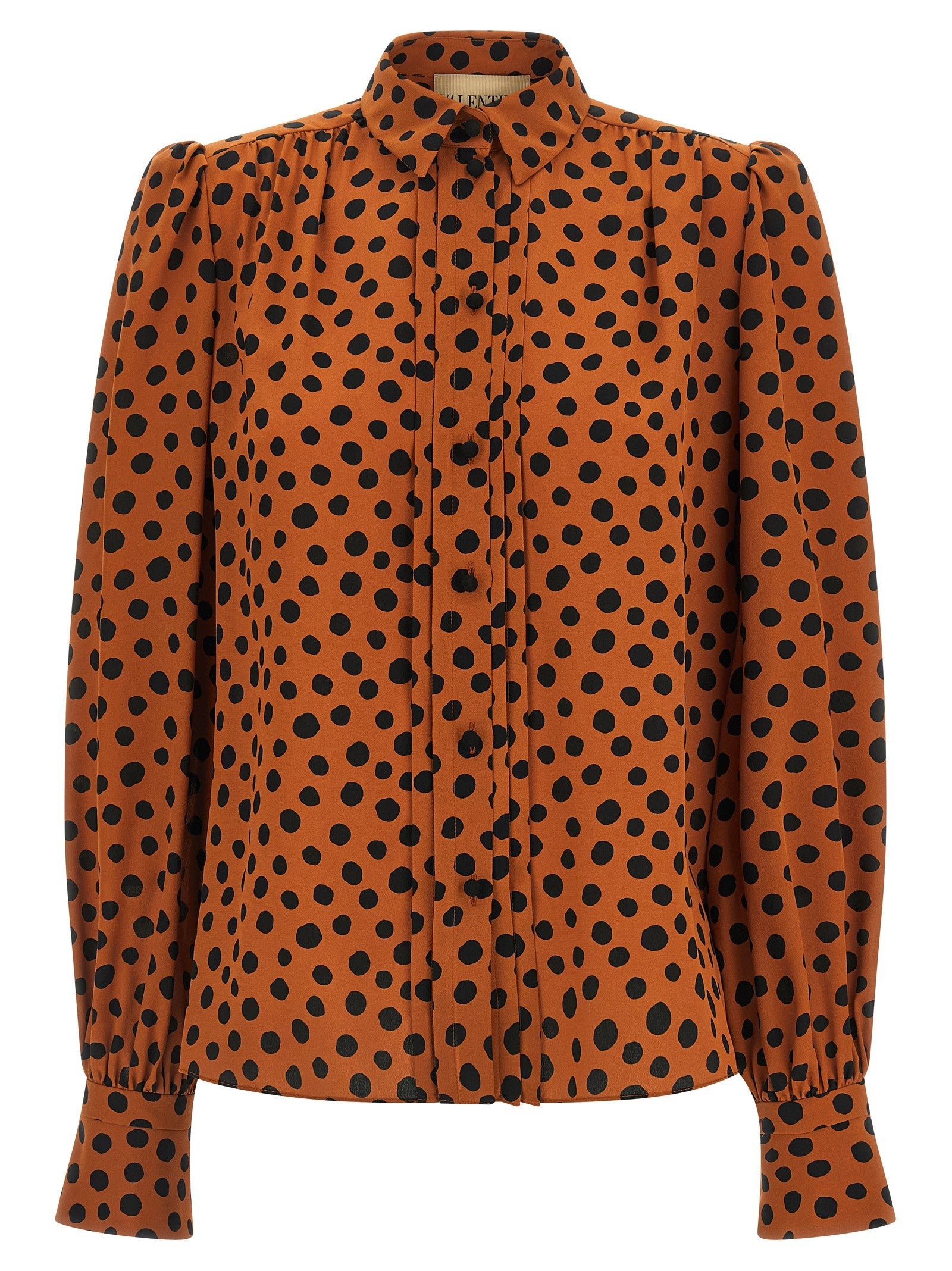 Valentino Polka Dot Print Shirt Orange