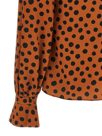 Valentino Polka Dot Print Shirt Orange