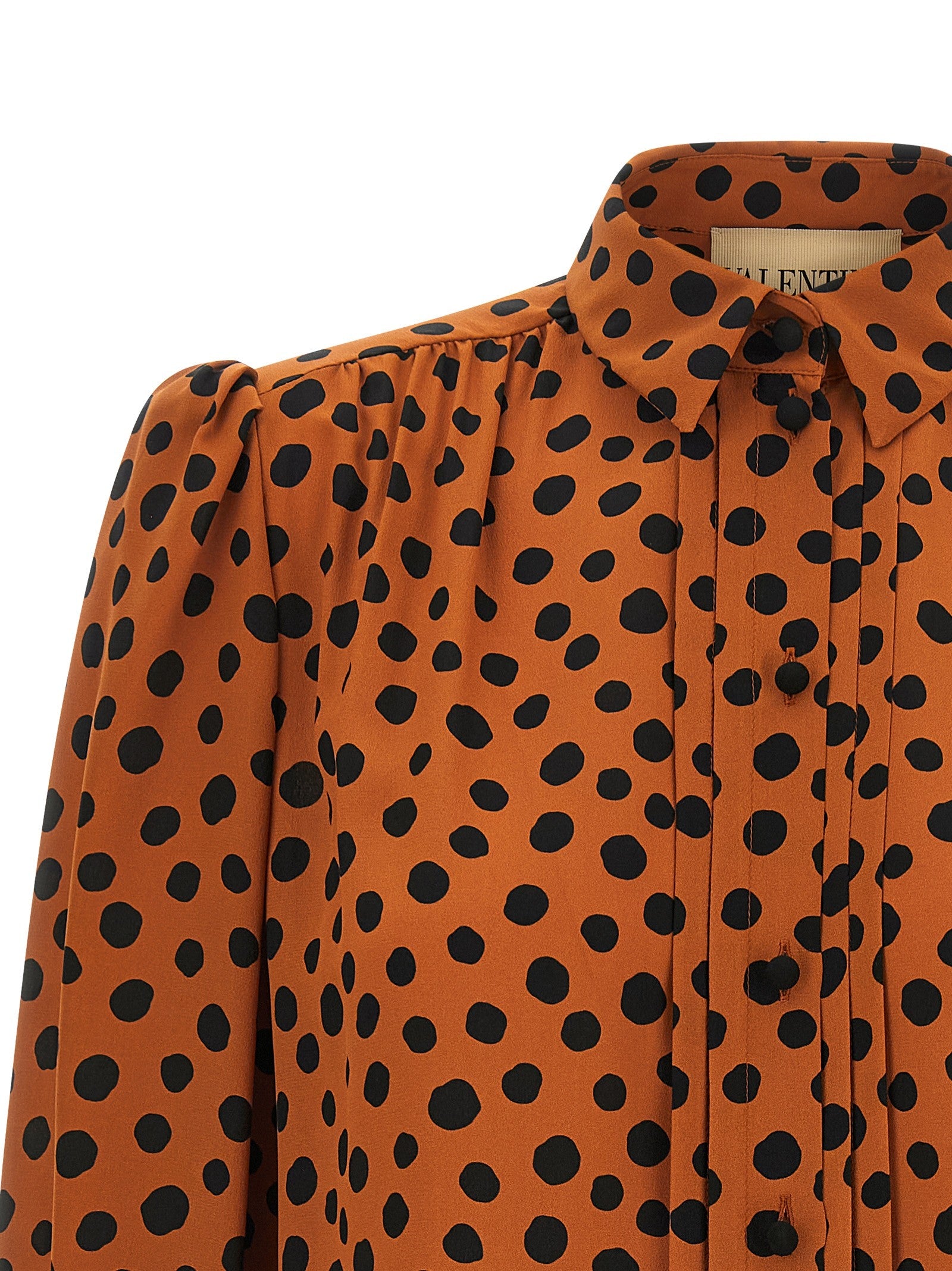 Valentino Polka Dot Print Shirt Orange