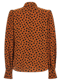Valentino Polka Dot Print Shirt Orange