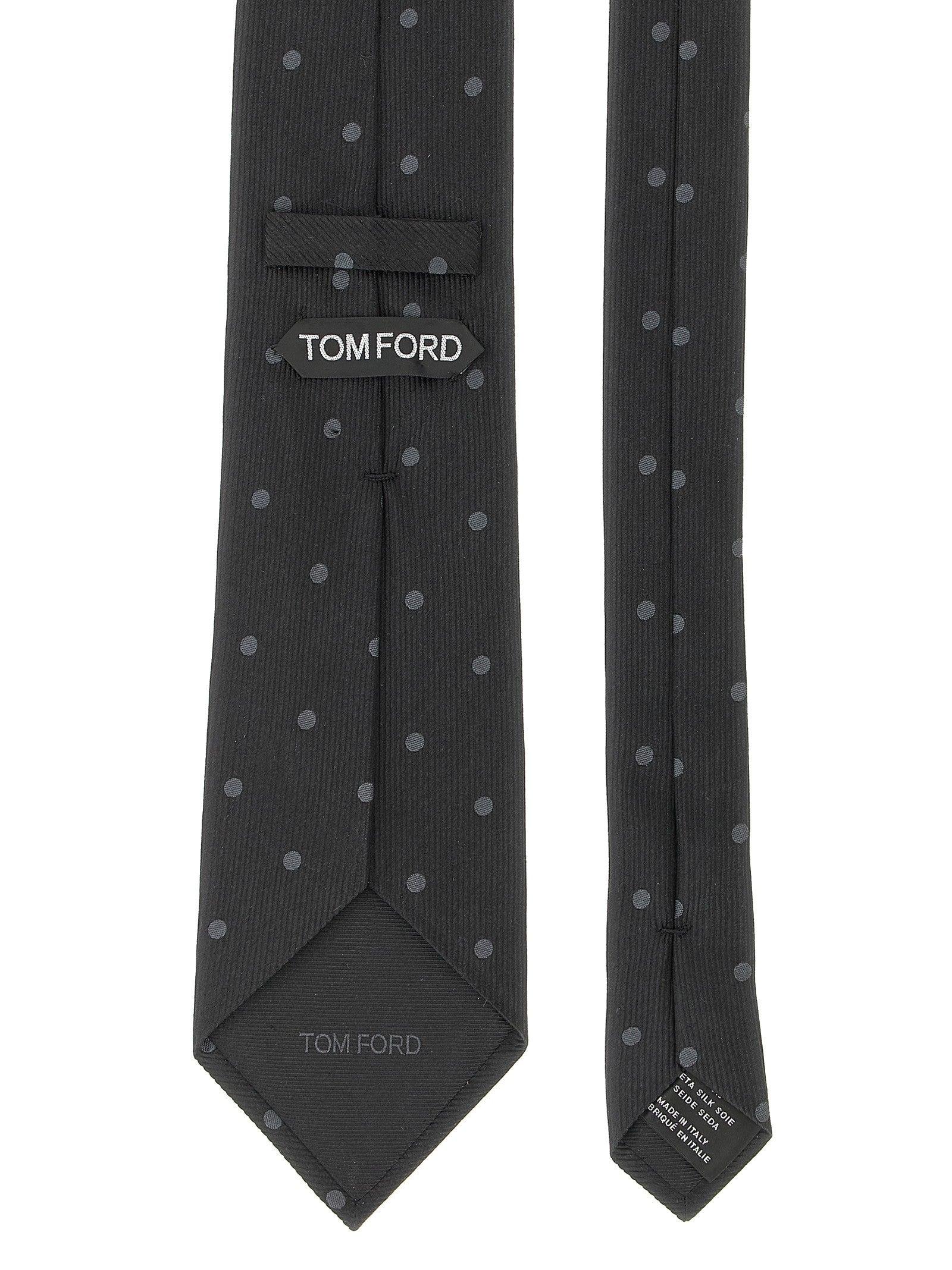 Tom Ford Polka Dot Silk Tie Black