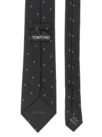 Tom Ford Polka Dot Silk Tie Black