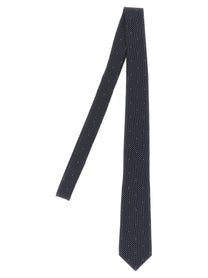 Saint Laurent Polka Dot Tie Blue
