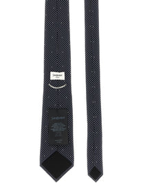 Saint Laurent Polka Dot Tie Blue