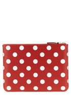 Comme Des Garcons Wallet Polka Dots Printed Wallet Red, view 2