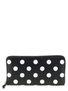 Comme Des Garcons Wallet Polka Dots Printed Wallet White
