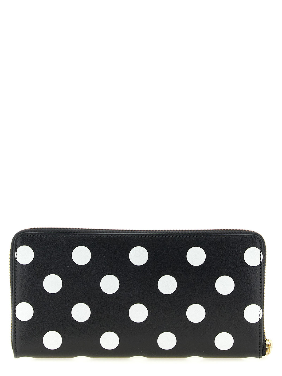 Comme Des Garcons Wallet Polka Dots Printed Wallet White