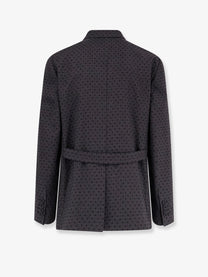 Dior Polka Dots Virgin Wool And Alpaca Jacquard Blazer