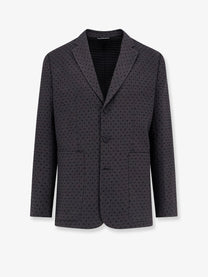 Dior Polka Dots Virgin Wool And Alpaca Jacquard Blazer