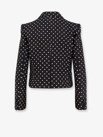Valentino Women's Polka Dots Viscose Blazer Black