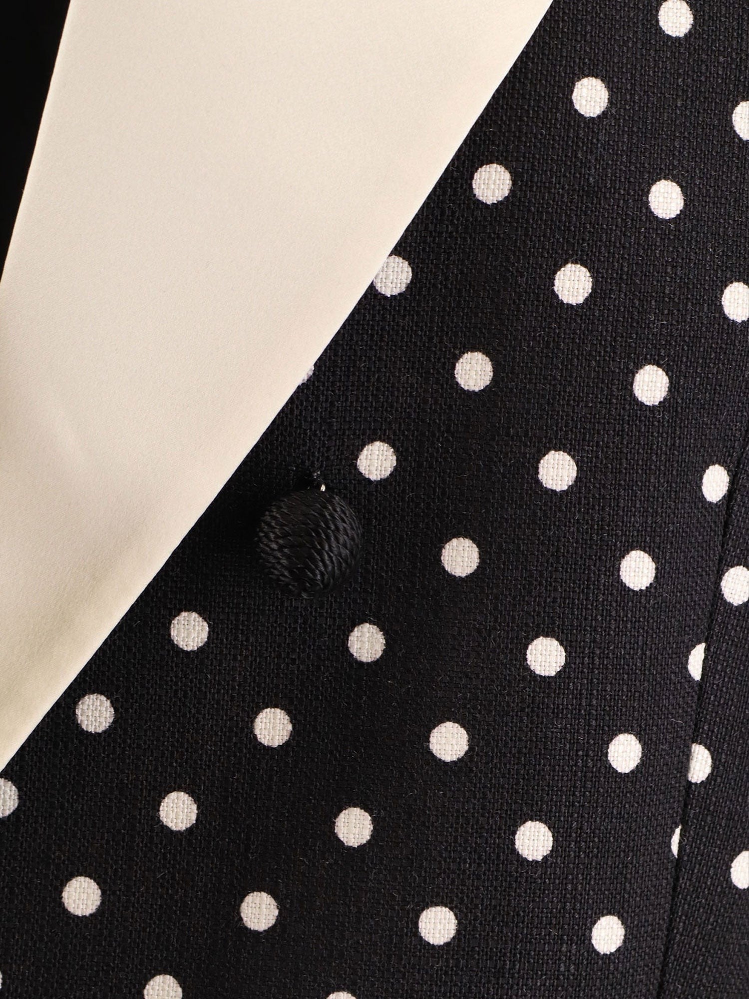 Valentino Women's Polka Dots Viscose Blazer Black
