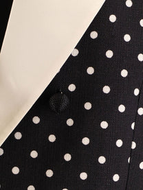 Valentino Women's Polka Dots Viscose Blazer Black