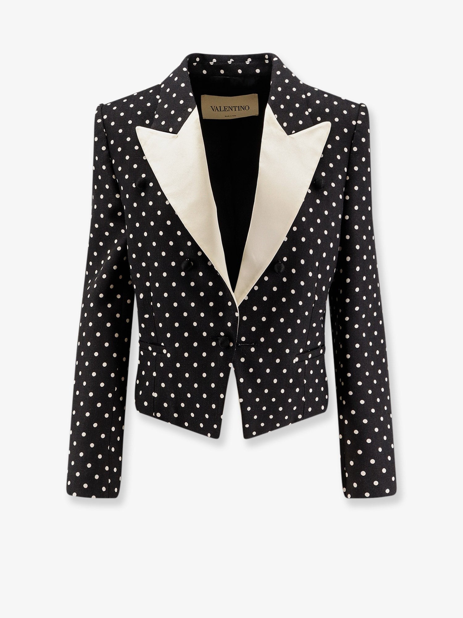 Valentino Women's Polka Dots Viscose Blazer Black
