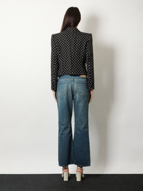 Valentino Women's Polka Dots Viscose Blazer Black