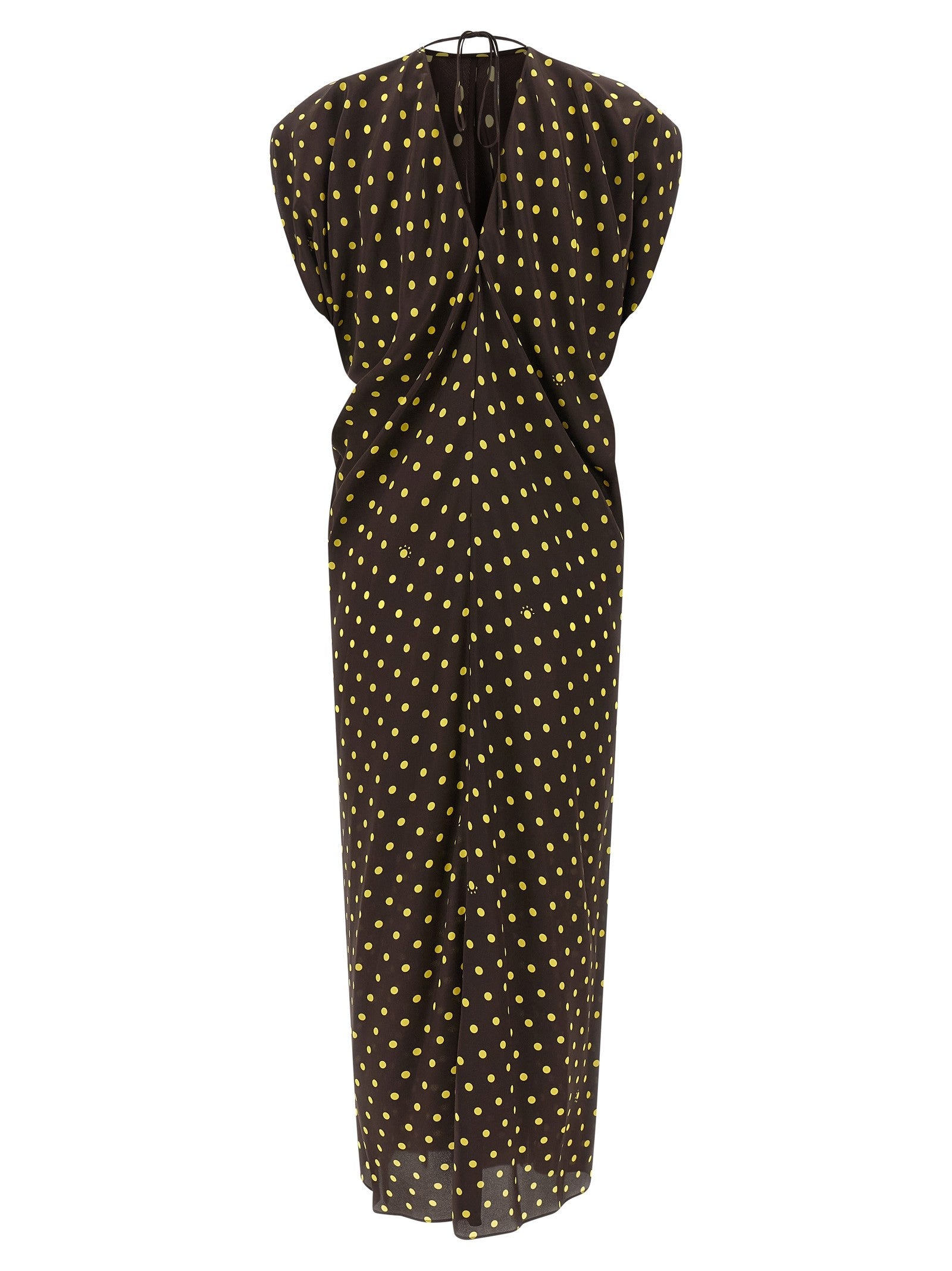 Marni Polka Rhythm Dress Brown