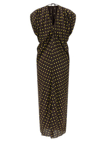 Marni Polka Rhythm Dress Brown
