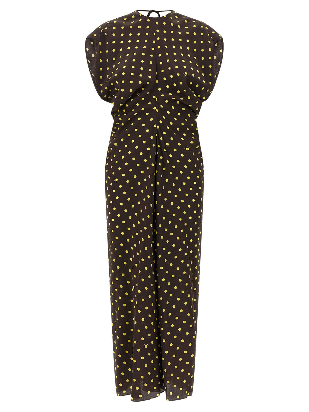 Marni Polka Rhythm Dress Brown