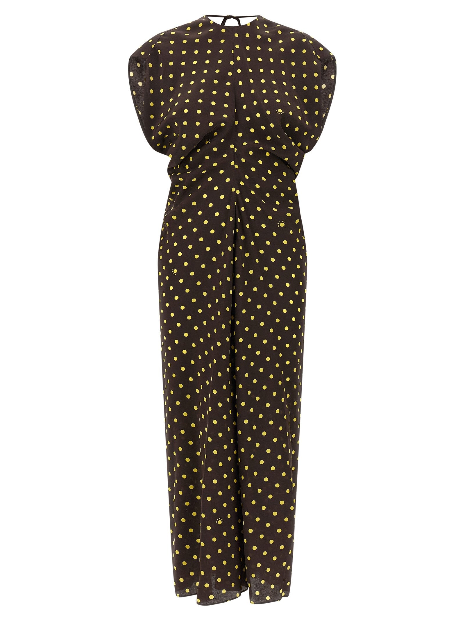 Marni Polka Rhythm Dress Brown