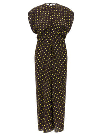 Marni Polka Rhythm Dress Brown