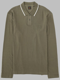 BOSS Men's Polo Manica Lunga Con Green