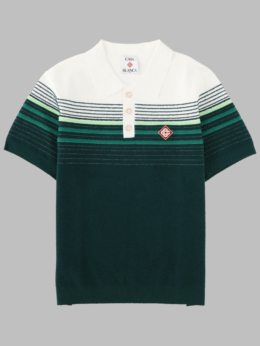Casablanca Men's Polo Righe Bouclé Multicolor
