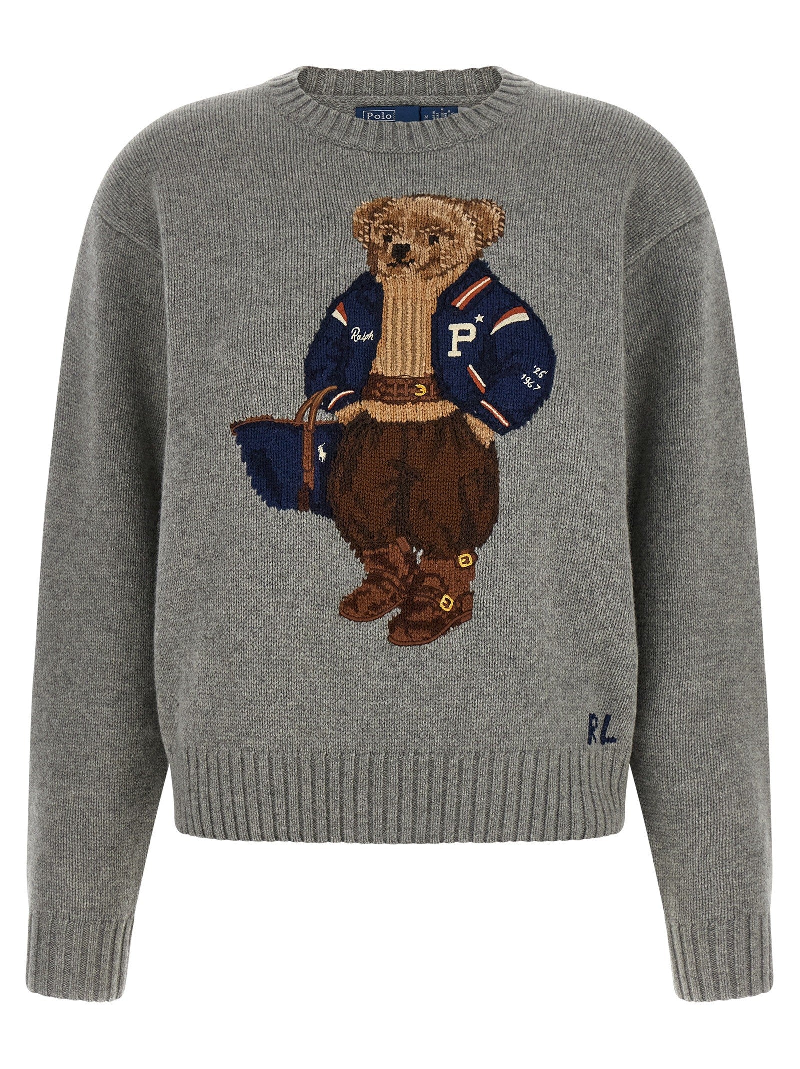 Polo Ralph Lauren Polo Bear Intarsia Sweater Grey