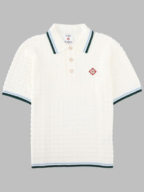Casablanca Men's Polo Bouclé Con White