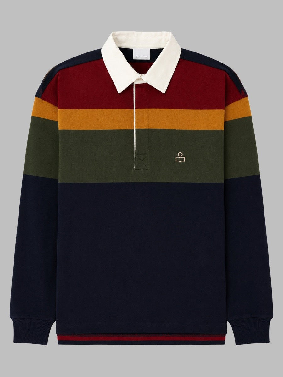 ISABEL MARANT Men's Polo Brandon in Cotone Multicolor
