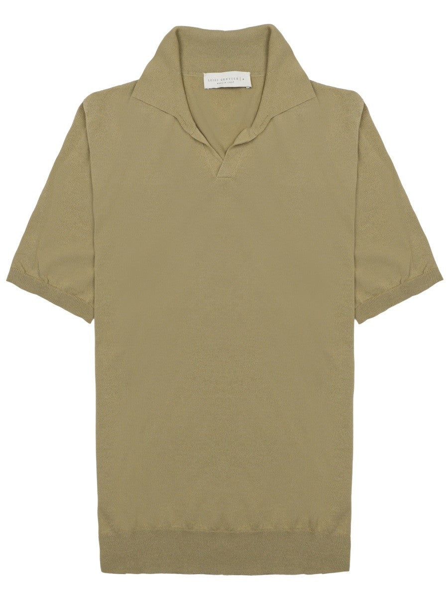 Luigi Gentile Men's Polo Capri Green