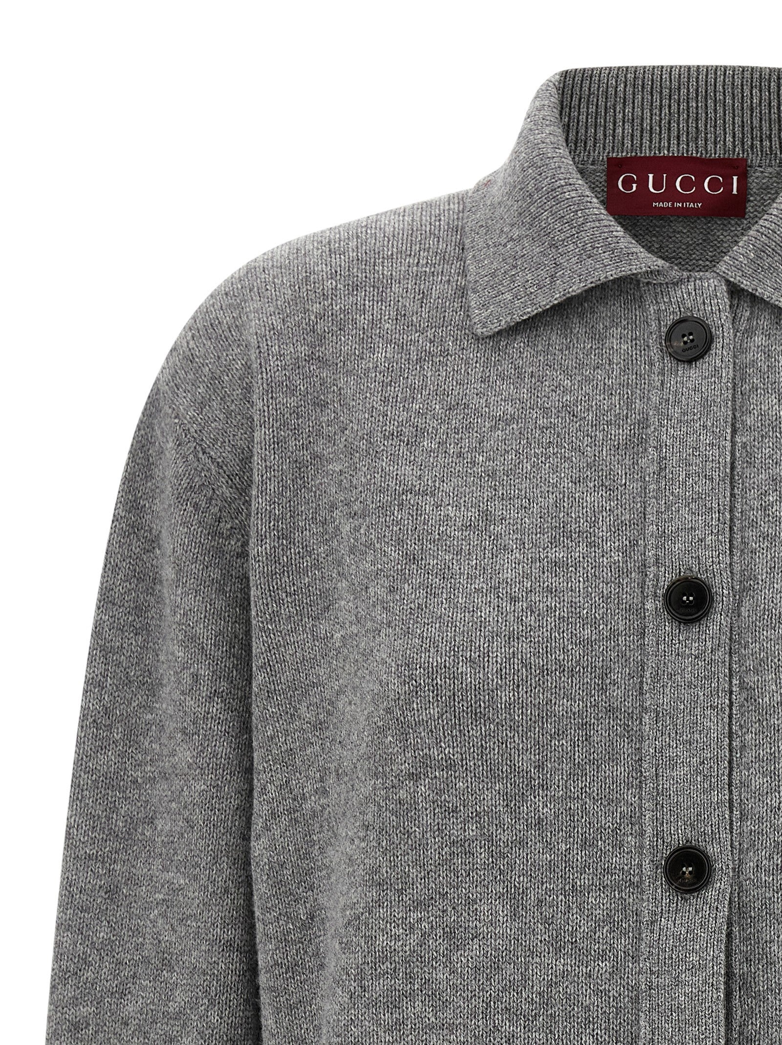 Gucci Polo Cardigan Grey