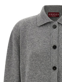 Gucci Polo Cardigan Grey