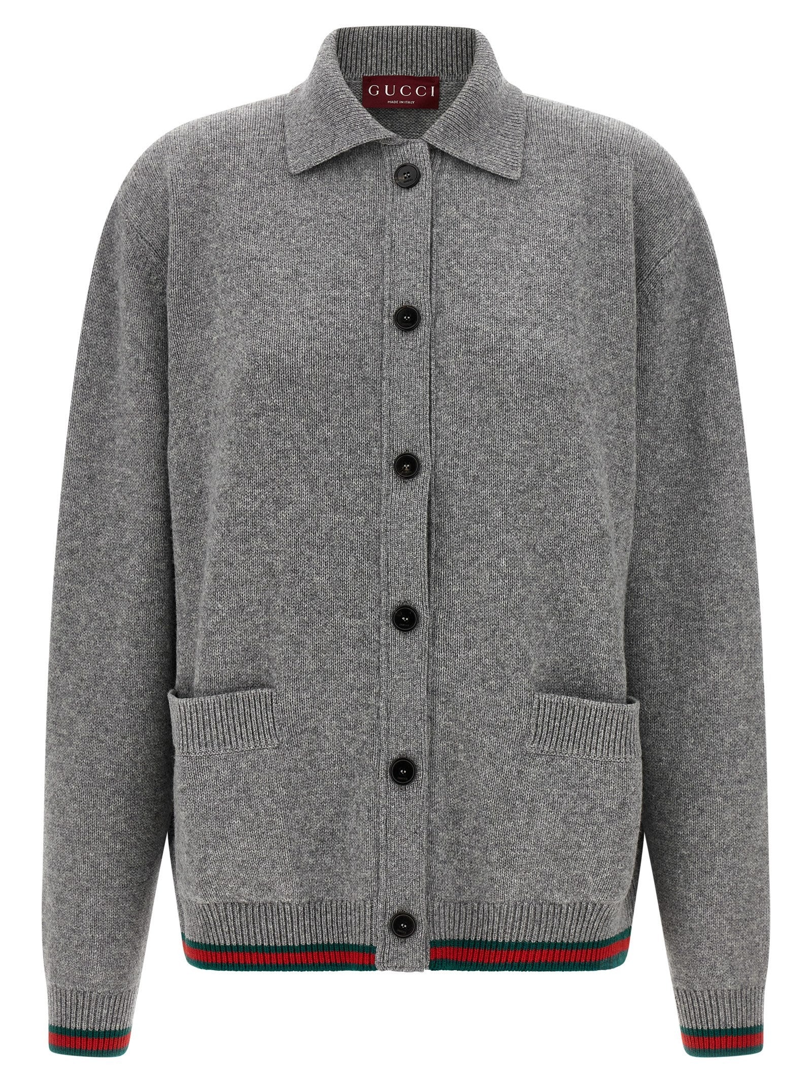 Gucci Polo Cardigan Grey