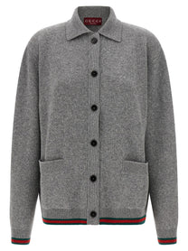 Gucci Polo Cardigan Grey