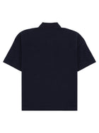 Saint Laurent Men's Piqué Cotton Polo Cassandre Blue, view 2
