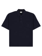Saint Laurent Men's Piqué Cotton Polo Cassandre Blue