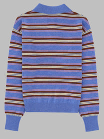 Guest In Residence Unisex Polo Collegiate in Maglia DI Cashmere Blue