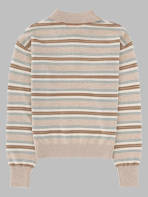Guest In Residence Unisex Polo Collegiate in Maglia DI Cashmere Beige
