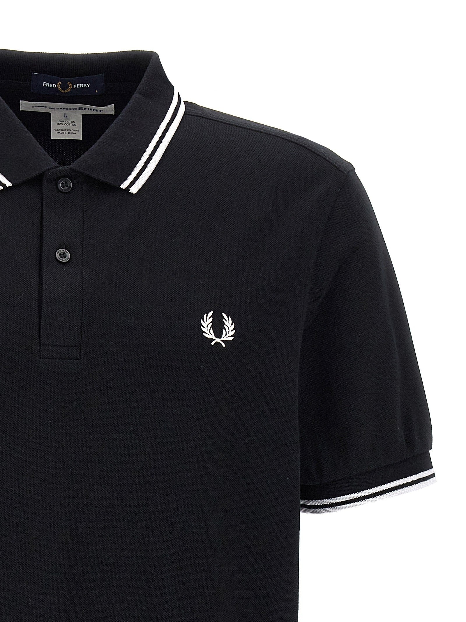 Comme Des Garcons Shirt Polo Comme Des Garçons Shirt Fred Perry White