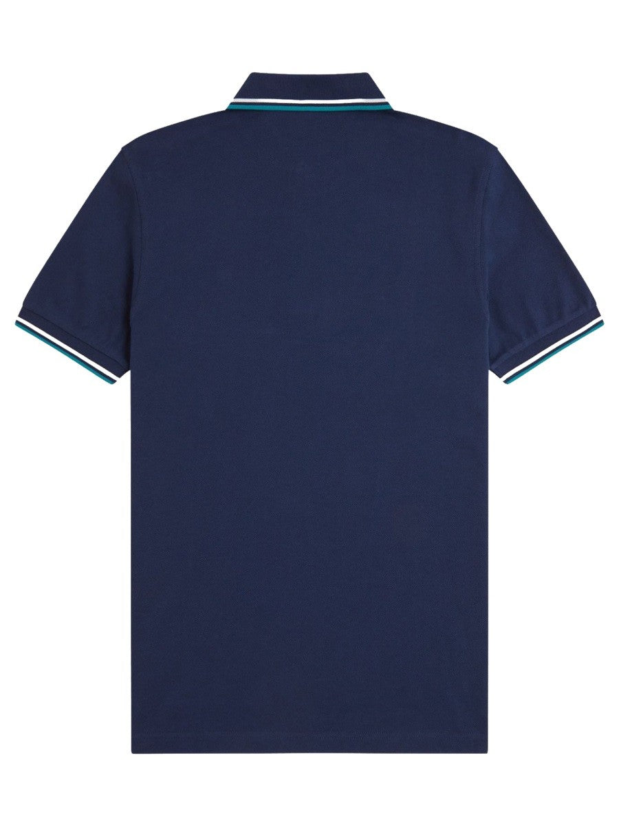 Fred Perry Men's Polo Con Blue