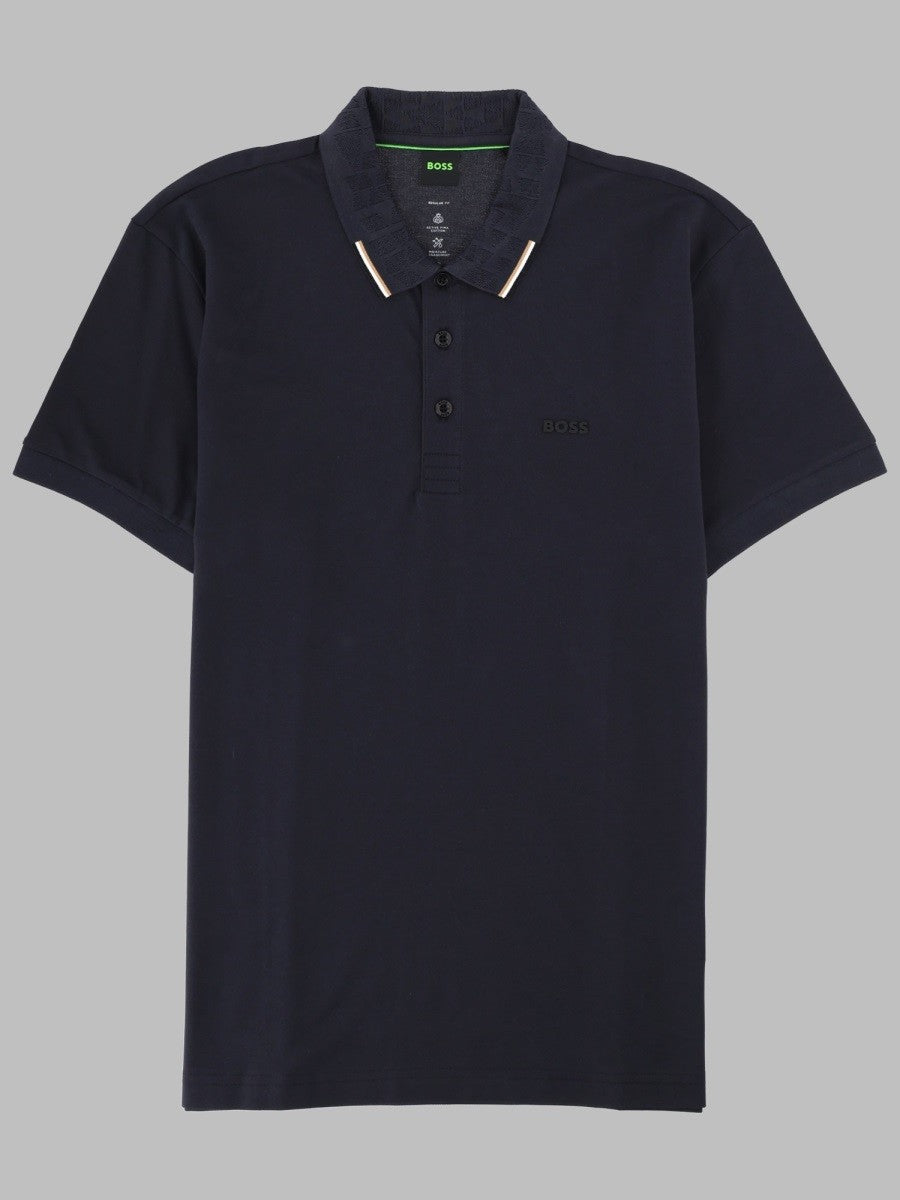 BOSS Men's Polo Con Blue