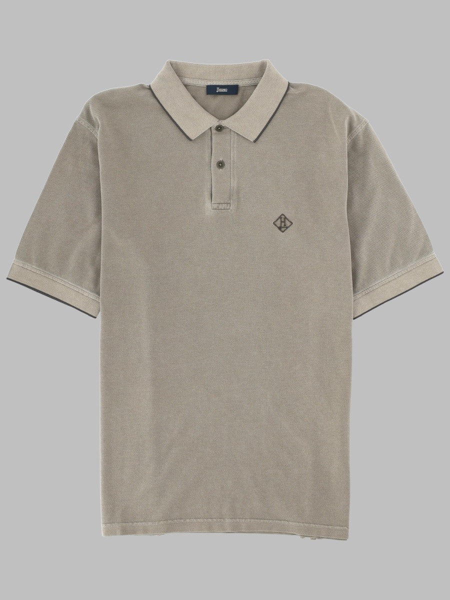 Herno Men's Polo Con Beige