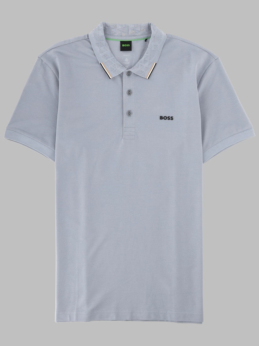 BOSS Men's Polo Con Grey