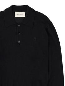 Ami Paris Men's Polo Black, view 3